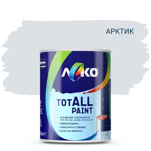Водоразредима боя Леко TotALL Paint арктик 600мл