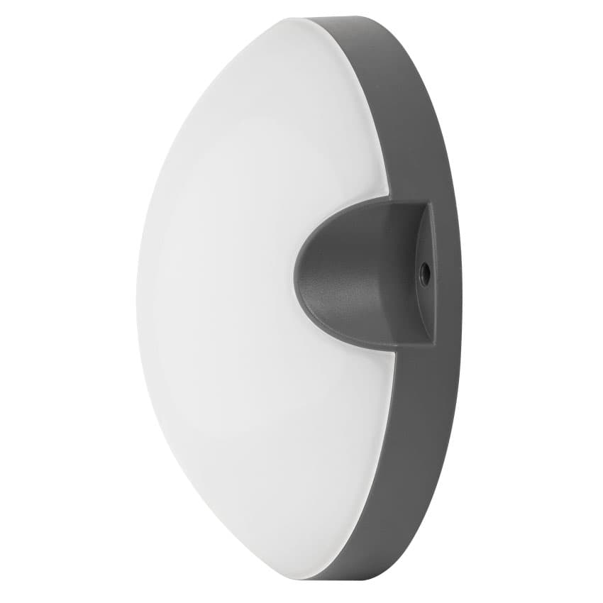 LED плафониера Ultralux сив кръг 11W IP54 