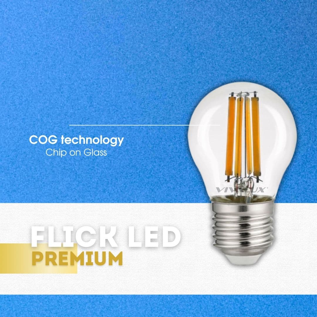 LED филамент лампа Vivalux GF45 Flick LED Premium 7W 4000K E27 
