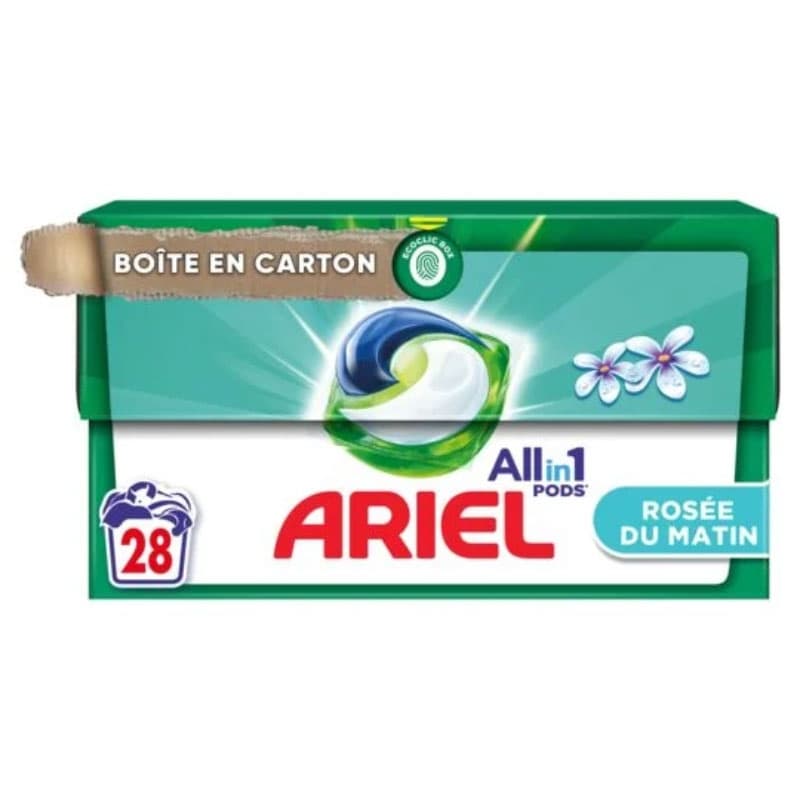 Капсули за цветно и бяло пране Ariel Morning Dew / 28 броя