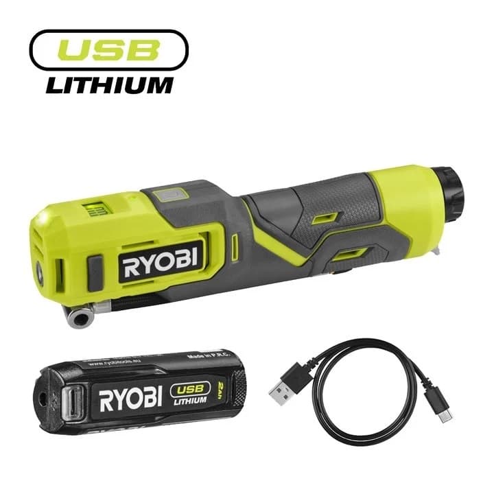 Мини компресор за автомобил Ryobi 4V с батерия 2 Аh