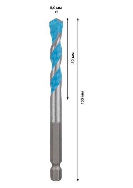 Универсално свредло Bosch Expert HEX-9 Multi Construction 8x50x100 мм
