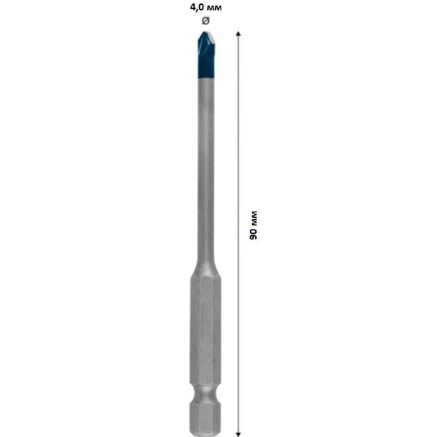 Свредло за плочки Bosch Expert HEX-9 Hard Ceramic ø4мм / 90мм
