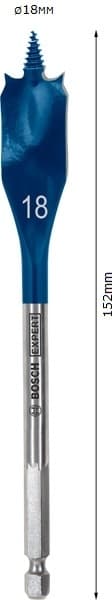 Плоско фрезово свредло за дърво Bosch Expert Self Cut Speed ø18х152мм