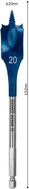 Плоско фрезово свредло за дърво Bosch Expert Self Cut Speed ø20х152мм