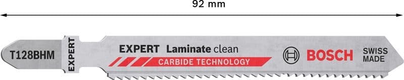 Комплект карбидни ножчета за прободен трион Bosch Expert T128BHM Laminate clean 3 броя