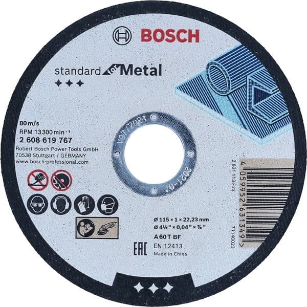 Диск за рязане на метал Bosch Standard for Metal прав 115x22,23х1мм 