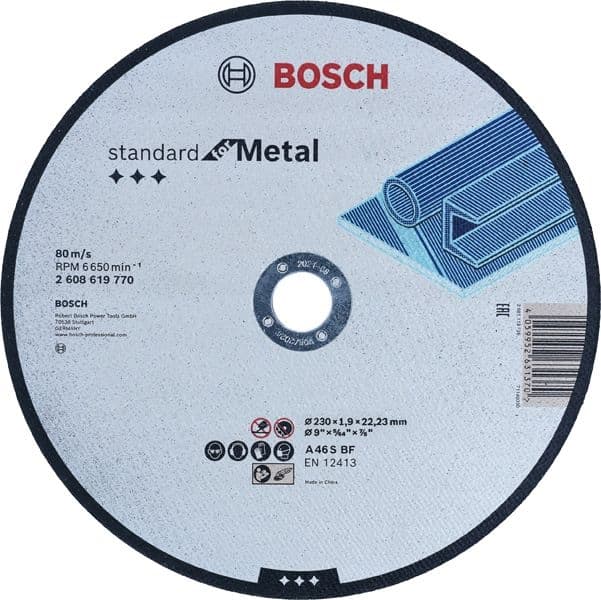 Диск за рязане на метал Bosch Standard for Metal прав 230x22,23х1,9 мм 