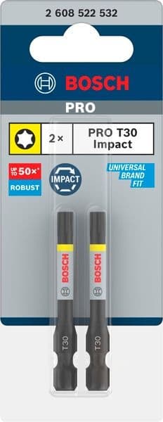 Битове Bosch Pro Phillips Impact T30 55 мм 2 броя