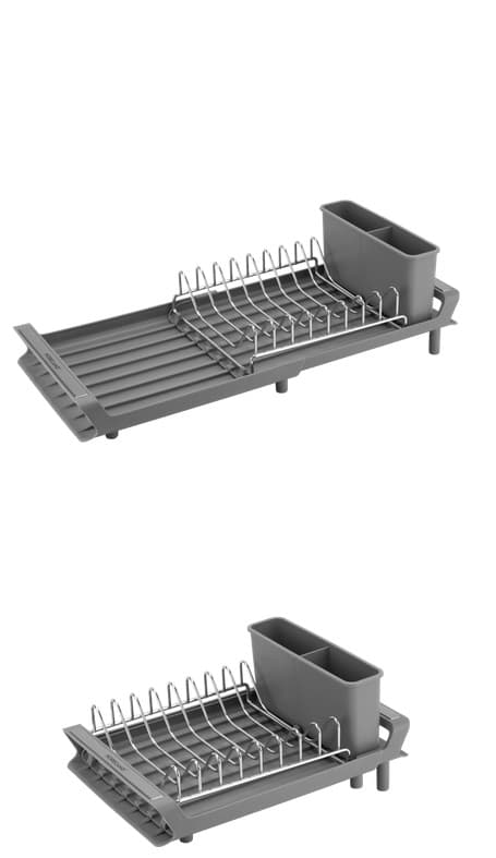 Регулируем сушилник за чинии Horecano 100342-HF014-G / 27,9x47,4x20xh11,5см сив