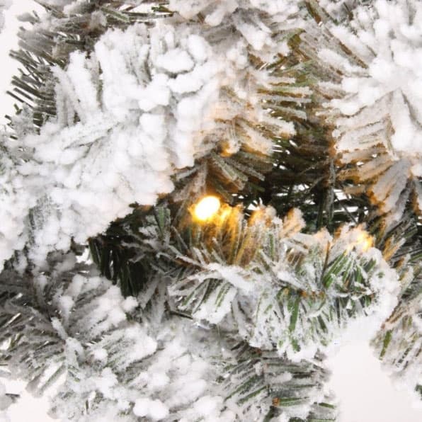 Изкуствен снежен светещ коледен гирлянд 200 LED / 450см