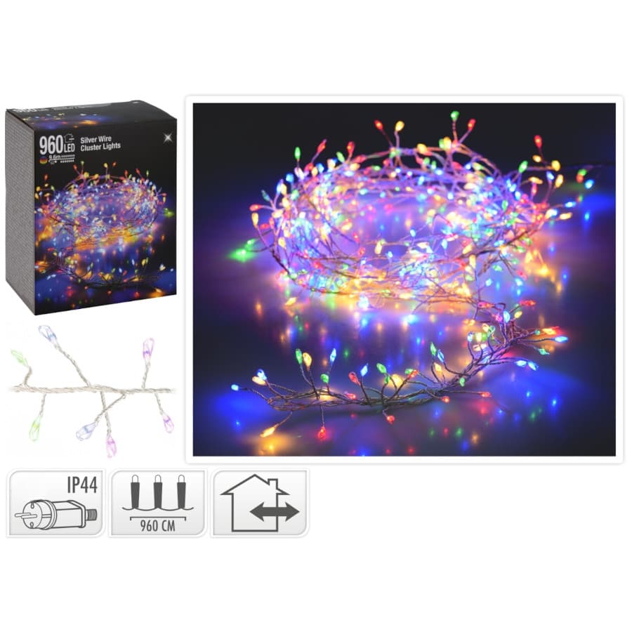 Коледни лампички 960 LED многоцветни 9,6м