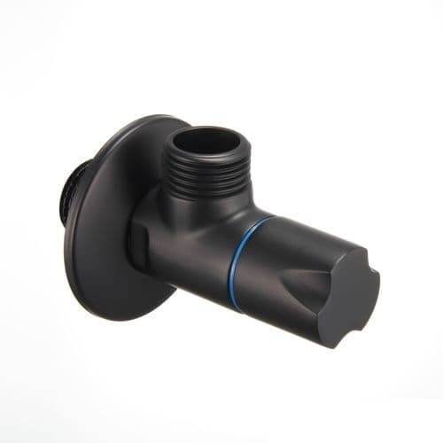 Керамичен ъглов кран Aquafeast AP004 1/2х1/2'' черен 