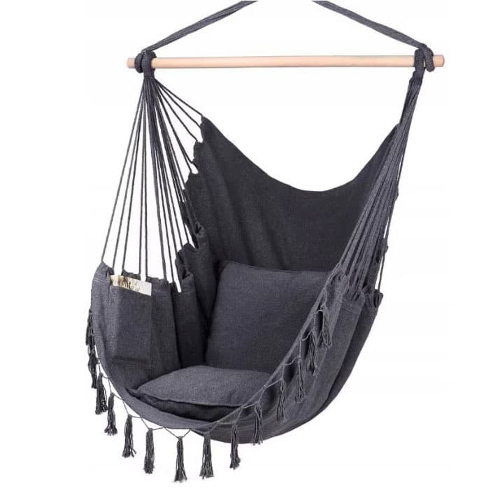 Хамак-стол с възглавница My Garden WR-CY025_Dark grey 100х130см