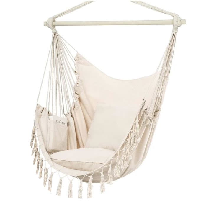 Хамак-стол с възглавница My Garden WR-CY025_Beige 100х130см