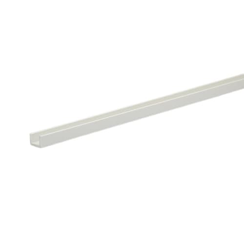 PVC U-профил 200x1x2,1х1 см бял