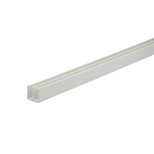 PVC двоен U-профил 100x1,6x1,2 см бял