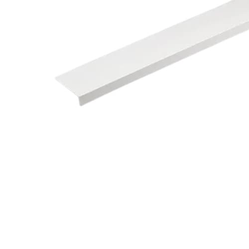 PVC L-образен профил 200x2,5x2 см бял