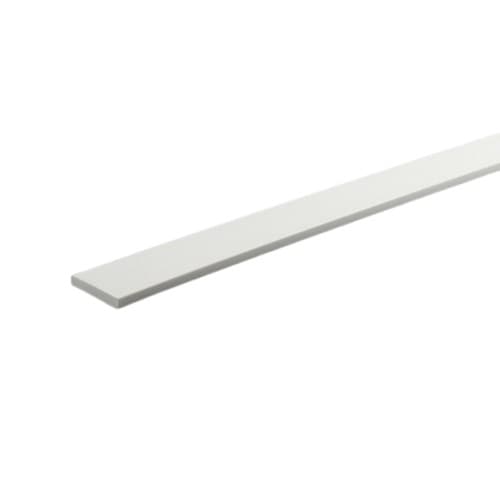 PVC плосък профил 100x1,3x0,3 см бял
