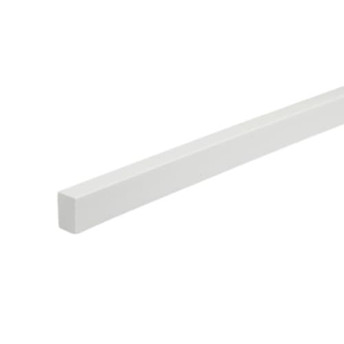 PVC правоъгълен профил 100x2x1 см бял