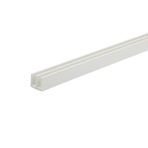 PVC двоен U-профил 100x1,9x1,5 см бял