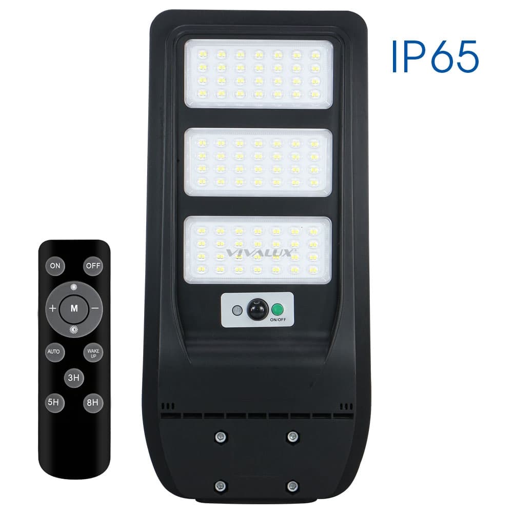 Соларно LED осветително тяло Vivalux Rex Solar IP65 черно