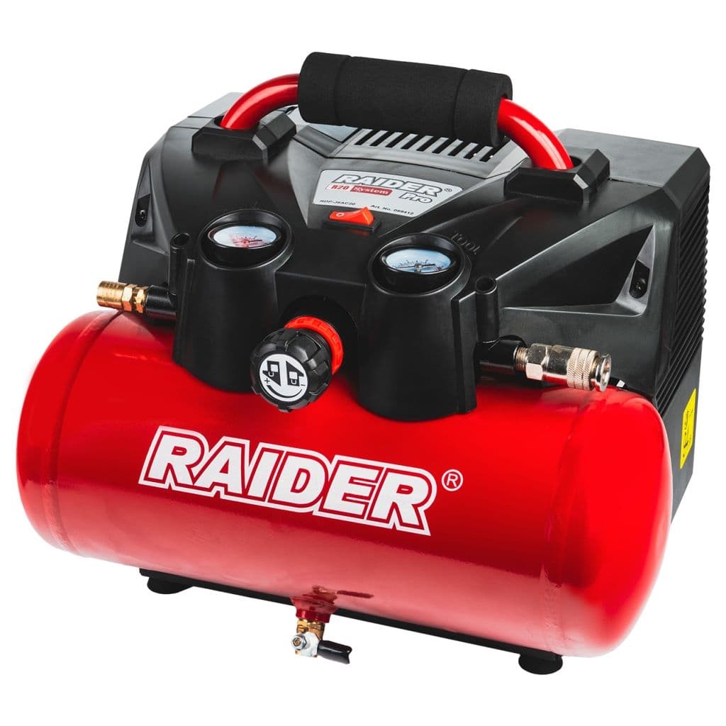 Акумулаторен компресор за въздух Raider RDP-J6AC20 Solo + 2x4Ah Set RDP-J6AC20