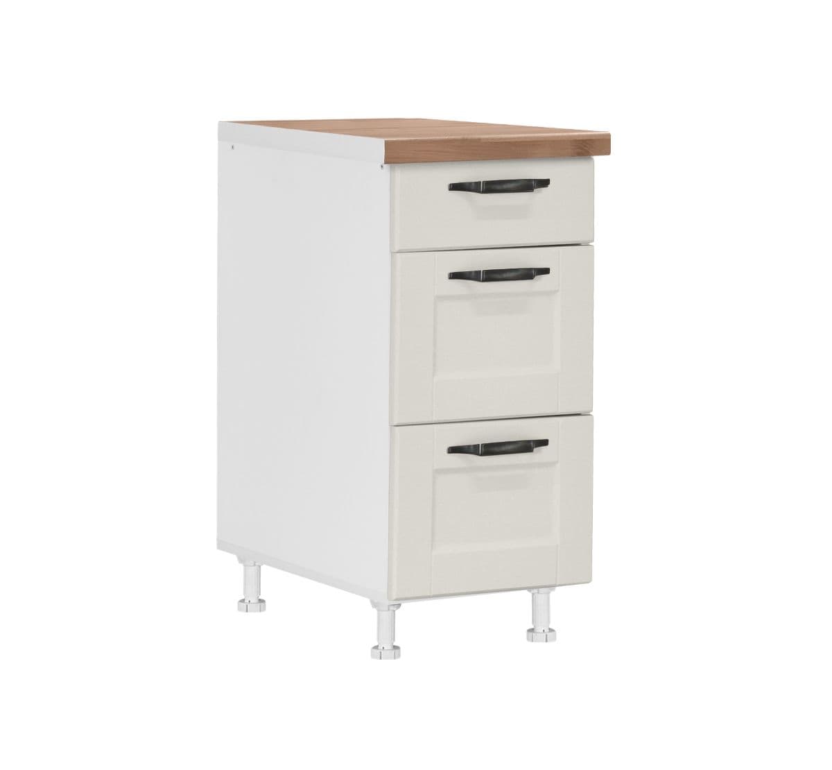 Долен шкаф с три чекмеджета Matis D403FB Contempo бежов