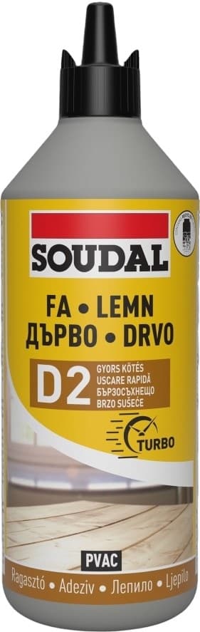Лепило за дърво Soudal D2 64A / 750мл