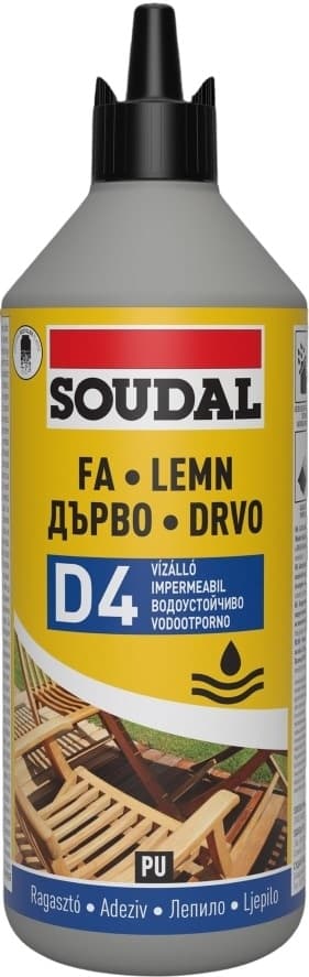 Лепило за дърво Soudal D4 66A / 750мл