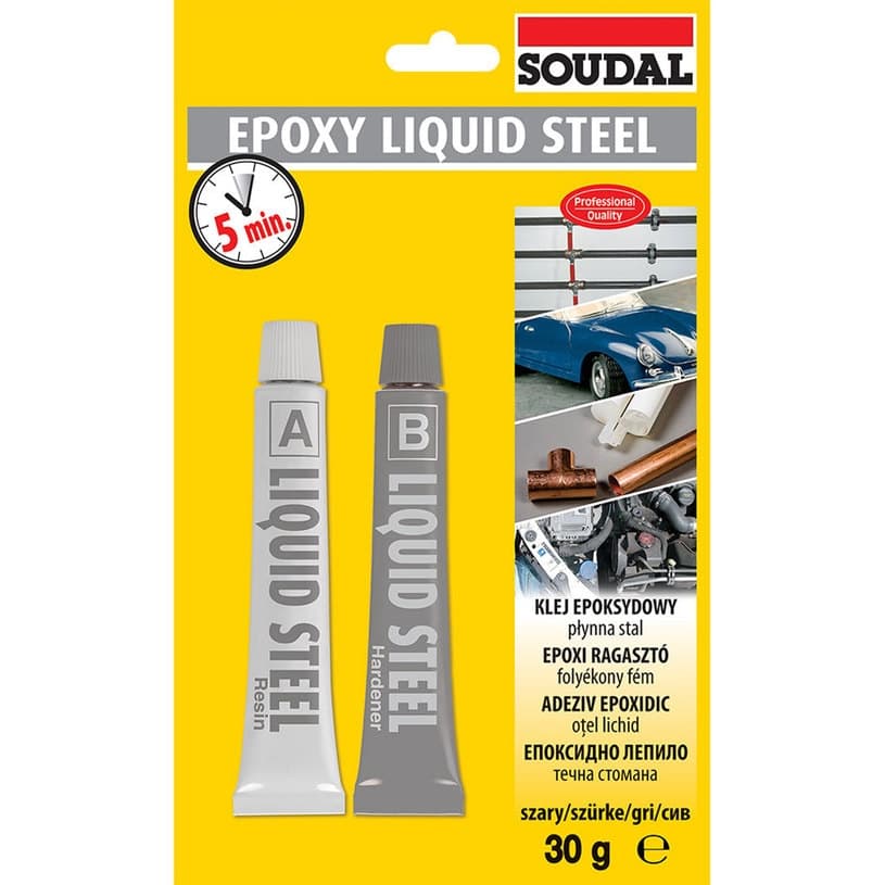 Епоксидно лепило течна стомана Soudal Epoxy Liquid Steel 30г