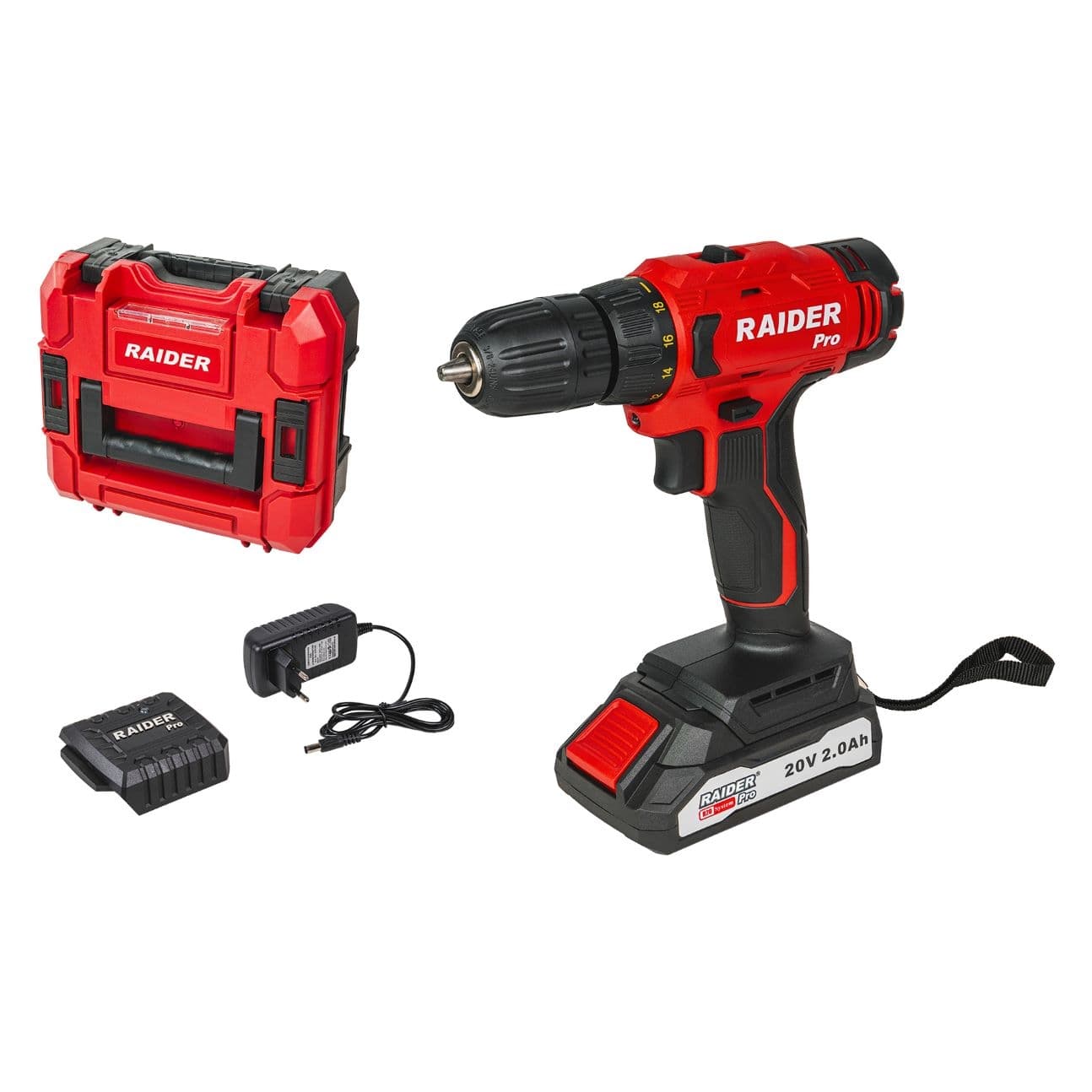 Акумулаторна бормашина Raider R20 RDP-SPCD20 Set 20V 44Nm с батерия и зарядно