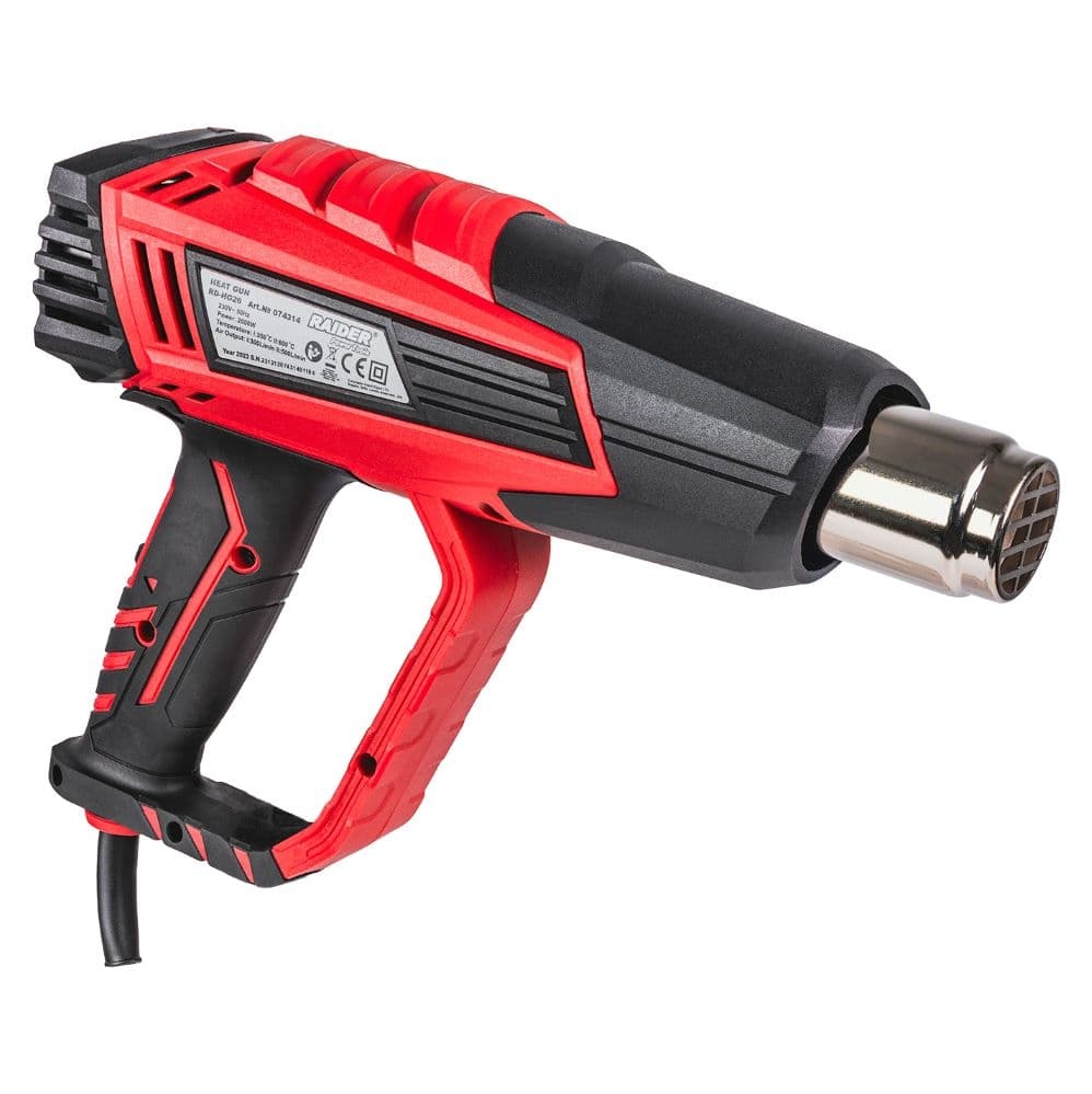 Пистолет за горещ въздух Raider RD-HG26 2000W / в куфар с аксесоари