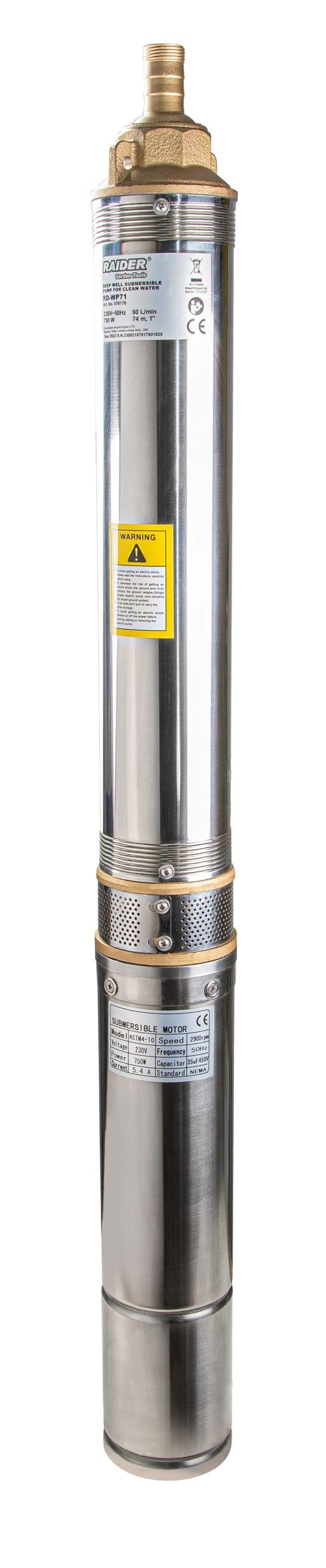 Дълбочинна водна помпа за чиста вода Raider RD-WP71 10T / 750W 