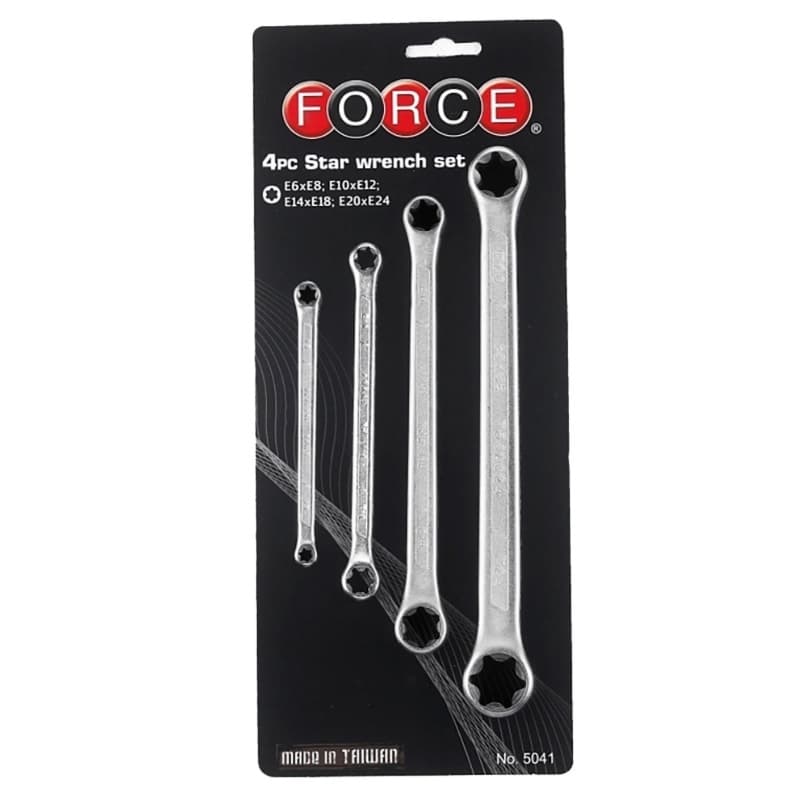 Комплект ключове звезди Force Е6 - Е24 / 4 броя