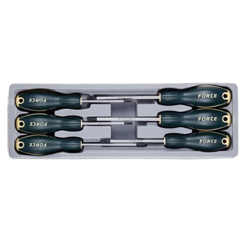 Комплект отвертки с отвор Force Torx Т10Н - Т30Н / 6 броя
