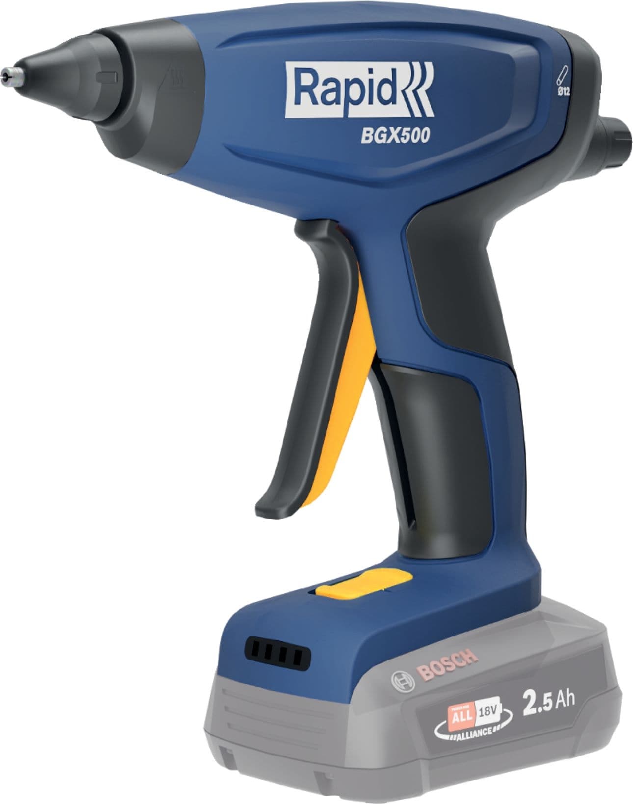 Акумулаторен пистолет за лепило Rapid BGX500 LED 18V P4A без батерия и зарядно