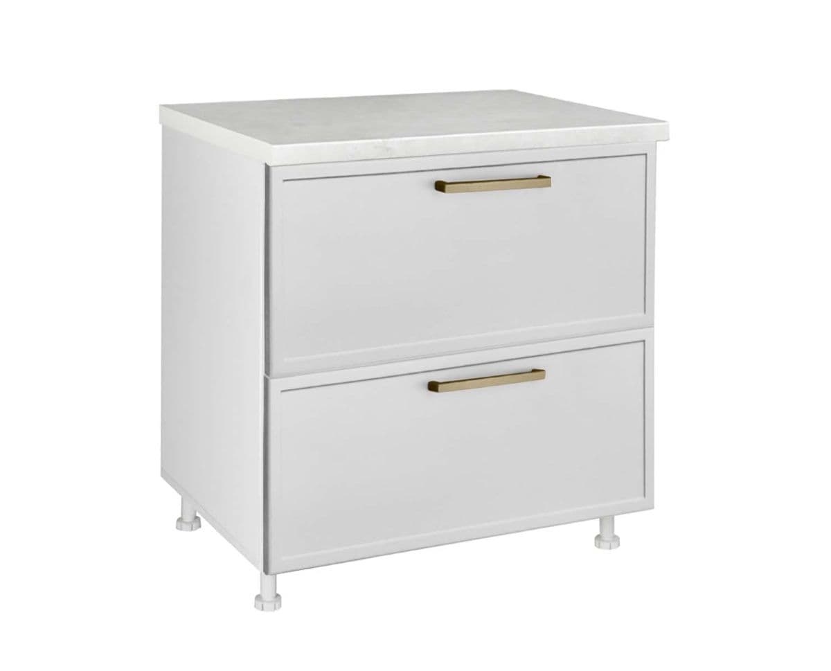 Долен шкаф с две чекмеджета Matis D 80 2F PL-Box Alba бял