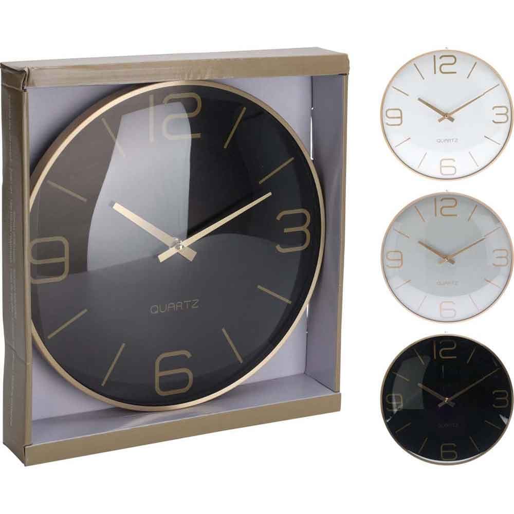 Стенен часовник Alu Bulgy Glass 30см