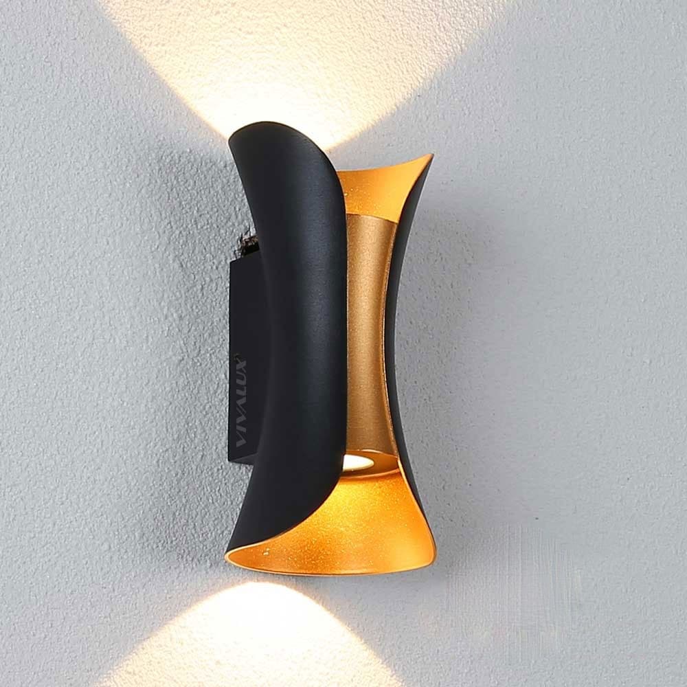LED осветително тяло Vivalux Boston 10W BK IP65 черно/златно