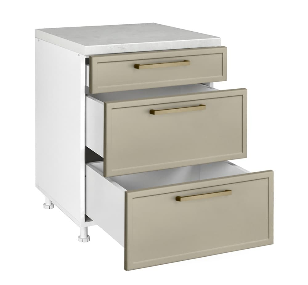 Долен шкаф с 3 чекмеджета Matis D 60 3F B Alba маслина