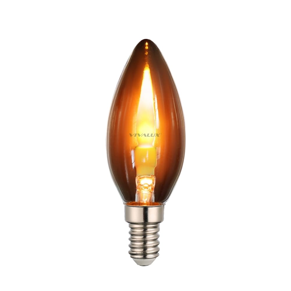 LED крушка Vivalux филамент Glow LED BG35 E14 0,6W 1800K