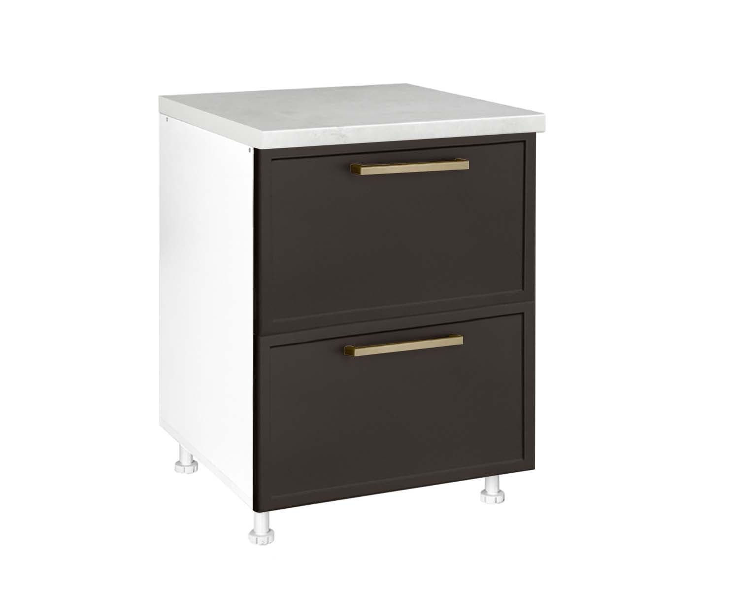 Долен шкаф с 2 чекмеджета Matis D 60 2F PL-Box Alba тъмносив