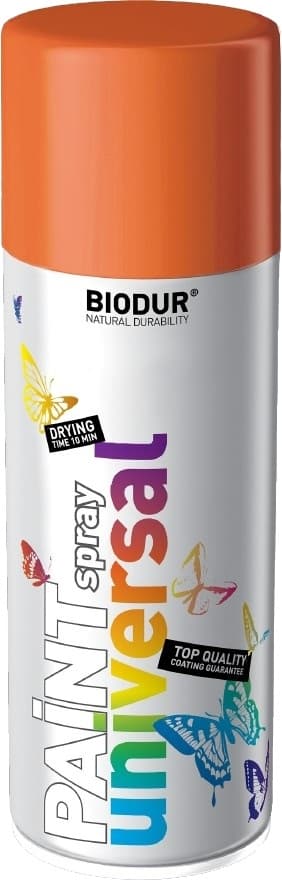 Цветен спрей Helios Biodur Universal RAL 2004 оранжев 400мл