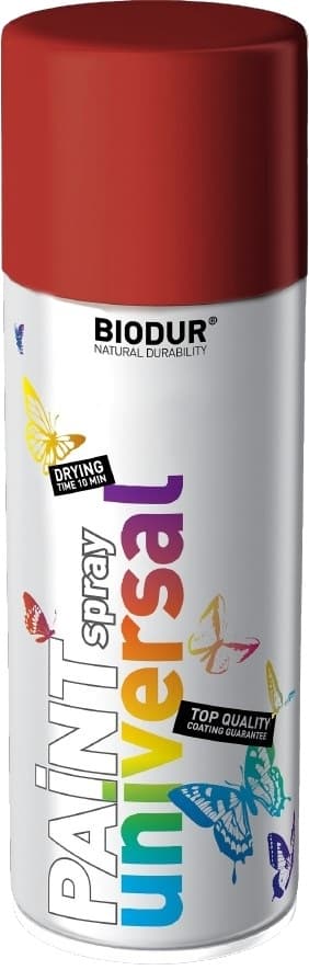 Цветен спрей Helios Biodur Universal RAL 3002 карминово червен 400мл