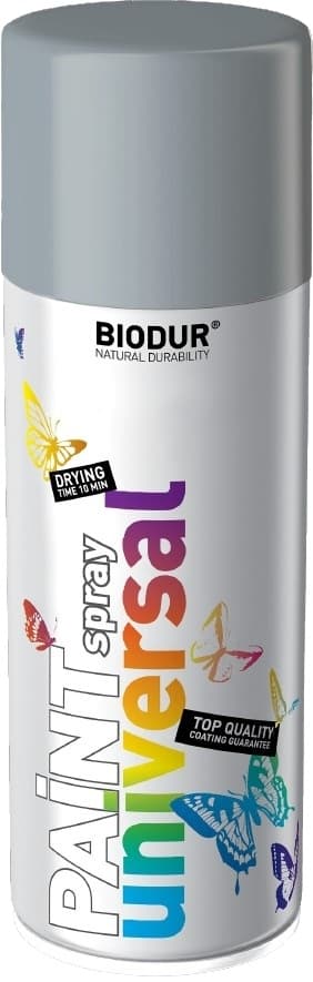 Цветен спрей Helios Biodur Universal RAL 7046 неутрално сиво 400мл