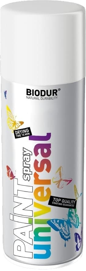 Цветен спрей Helios Biodur Universal RAL 9003 сигнално бяло 400мл