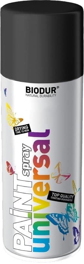 Цветен спрей Helios Biodur Universal RAL 9005 черен 400мл