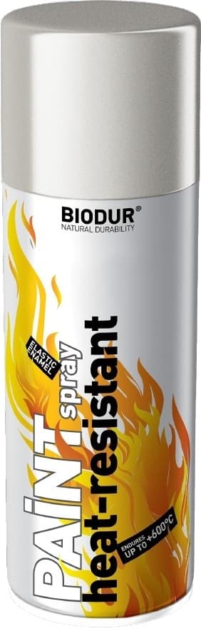 Термоустойчив спрей Helios Biodur 600°С сребро 400мл