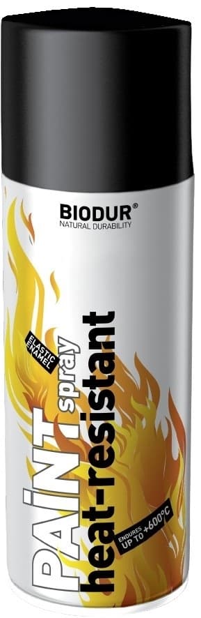 Термоустойчив спрей Helios Biodur 600°С черен 400 мл